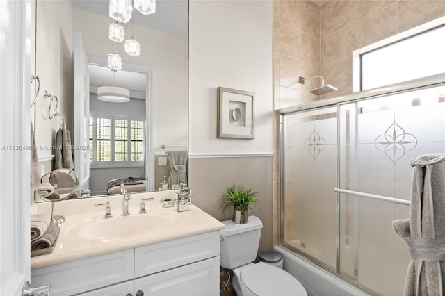 17866 Lake Azure Way, Boca Raton, FL 33496 - full bath with vanity and bath / shower combo with glass door
