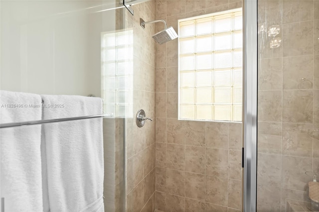 17866 Lake Azure Way, Boca Raton, FL 33496 - bathroom featuring a shower stall and plenty of natural light