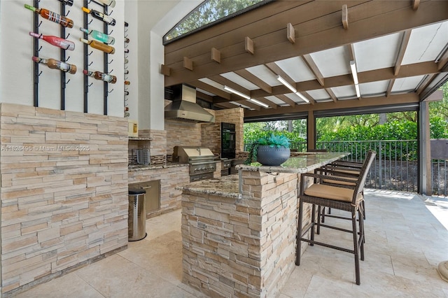 17866 Lake Azure Way, Boca Raton, FL 33496 - view of patio with exterior kitchen