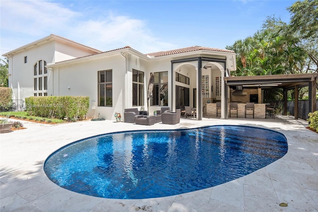 17866 Lake Azure Way, Boca Raton, FL 33496 - view of pool featuring outdoor lounge area and a patio area
