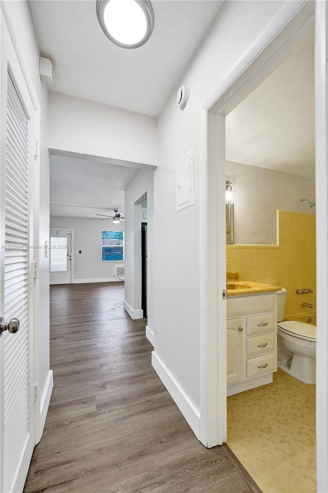 2106 NE 56th Ct Unit 108, Fort Lauderdale, FL 33308 - hall with wood finished floors