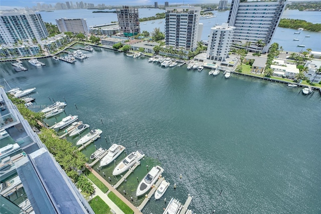 7930 E Dr Unit 1806, North Bay Village, FL 33141 - view of urban area featuring numerous boat docks and a nearby body of water