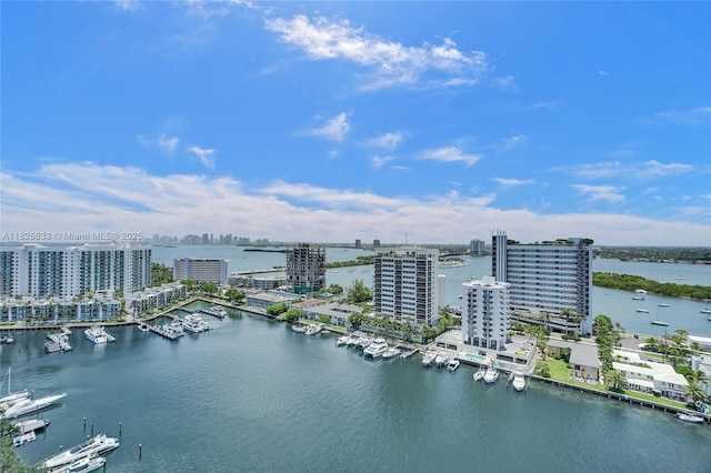 7930 E Dr Unit 1806, North Bay Village, FL 33141 - view of urban area featuring a marina and a nearby body of water