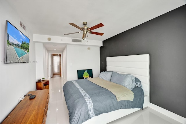 7930 E Dr Unit 1806, North Bay Village, FL 33141 - bedroom with a ceiling fan