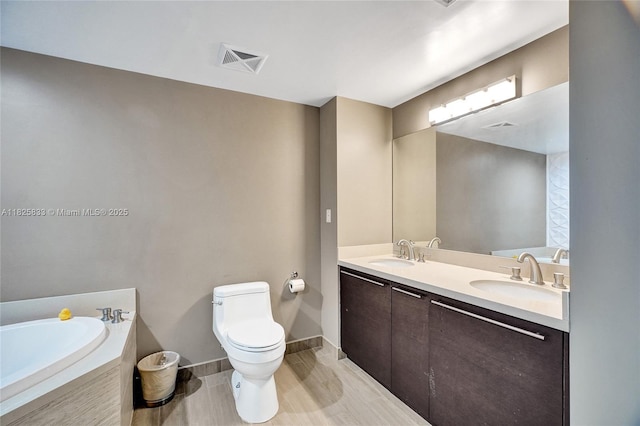 7930 E Dr Unit 1806, North Bay Village, FL 33141 - bathroom with a garden tub and double vanity