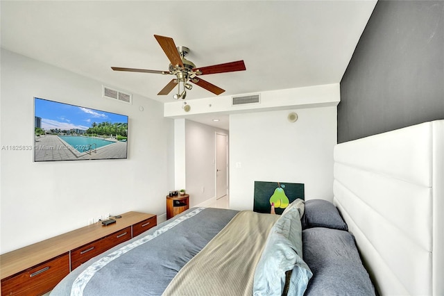 7930 E Dr Unit 1806, North Bay Village, FL 33141 - bedroom with ceiling fan