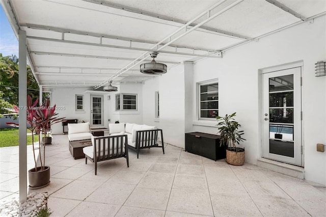 600 NE 55th Ter, Miami, FL 33137 - view of patio with outdoor lounge area