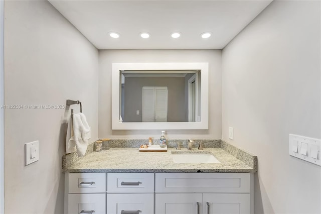 200 Ocean Trail Way Unit 701, Jupiter, FL 33477 - bathroom with vanity and recessed lighting