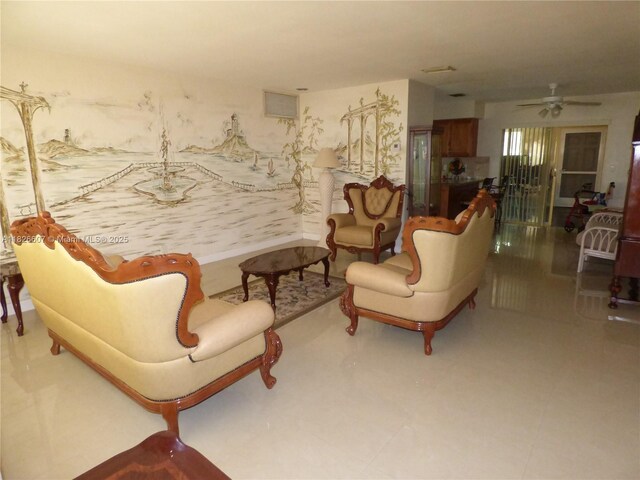 5501 Johnson St, Hollywood, FL 33021 - sitting room with ceiling fan