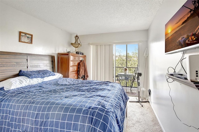 13355 SW 9th Ct Unit 413H, Pembroke Pines, FL 33027 - carpeted bedroom featuring access to outside and a textured ceiling