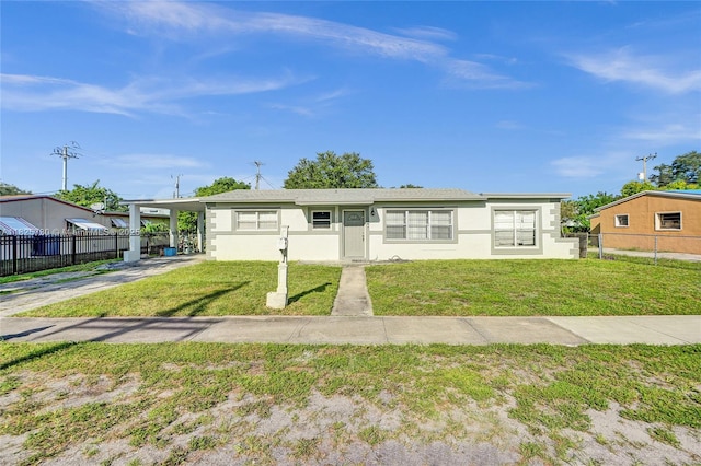 17415 NW 27th Ct, Miami Gardens, FL 33056 - view of front of house with stucco siding, an attached carport, and concrete driveway