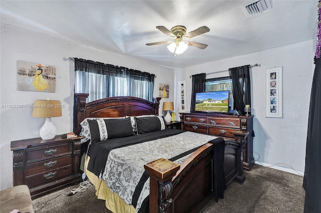 17415 NW 27th Ct, Miami Gardens, FL 33056 - bedroom featuring dark colored carpet, multiple windows, and a ceiling fan