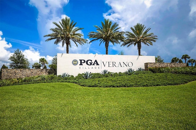 9190 SW Esule Way, Port St Lucie, FL 34987 - community / neighborhood sign featuring a lawn