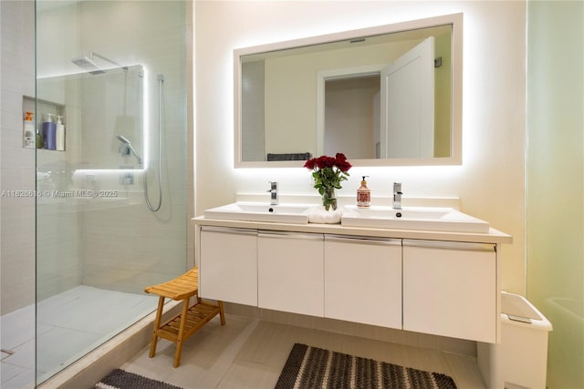 10260 NW 63rd Ter Unit 208, Doral, FL 33178 - bathroom with double vanity and walk in shower