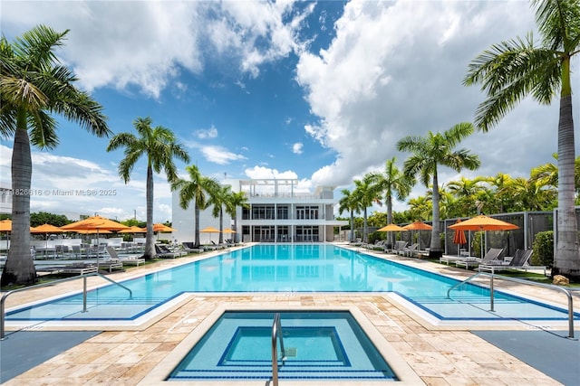 10260 NW 63rd Ter Unit 208, Doral, FL 33178 - community pool featuring a hot tub and a patio