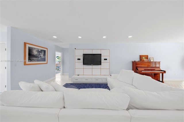 2010 NE 122nd Rd, North Miami, FL 33181 - living room with baseboards and recessed lighting