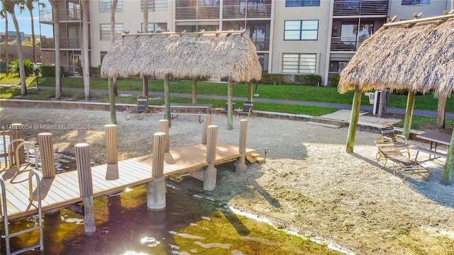 1100 Colony Point Cir Unit 504, Pembroke Pines, FL 33026 - dock area with a gazebo