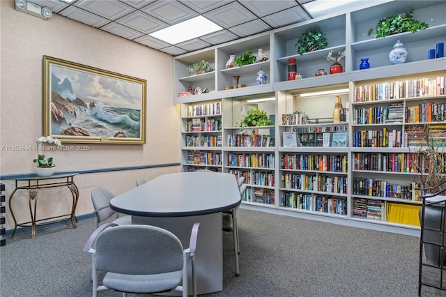 1100 Colony Point Cir Unit 504, Pembroke Pines, FL 33026 - carpeted office space with wall of books