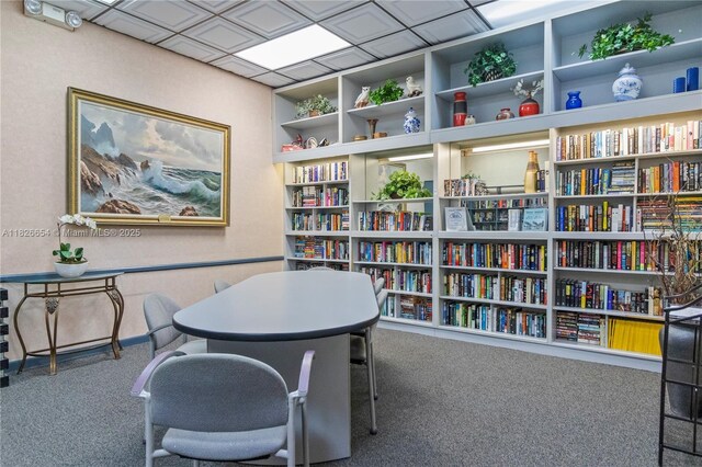 1100 Colony Point Cir Unit 504, Pembroke Pines, FL 33026 - carpeted office space with wall of books