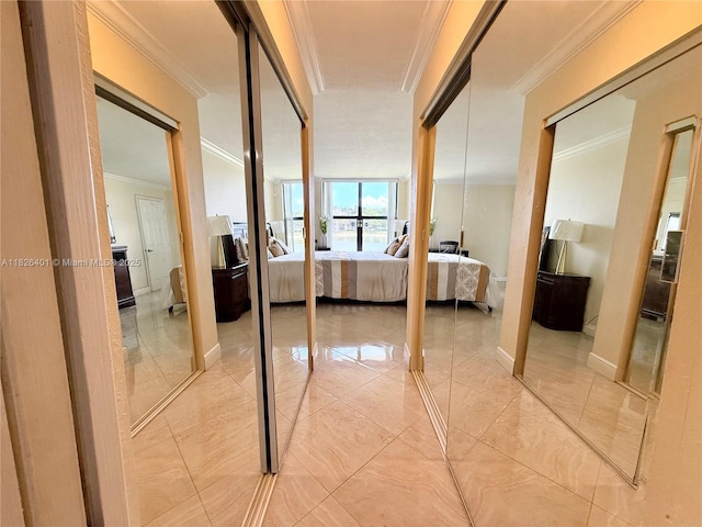6404 Coral Lake Dr Unit 104, Margate, FL 33063 - corridor featuring ornamental molding