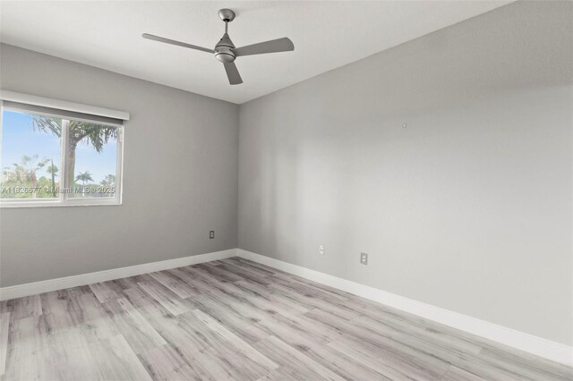 7727 Southampton Ter Unit 412, Tamarac, FL 33321 - unfurnished room with light wood-type flooring and ceiling fan