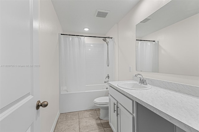 1230 Waterford, Palm Bay, FL 32909 - bathroom with vanity, tile patterned floors, and shower / bath combo