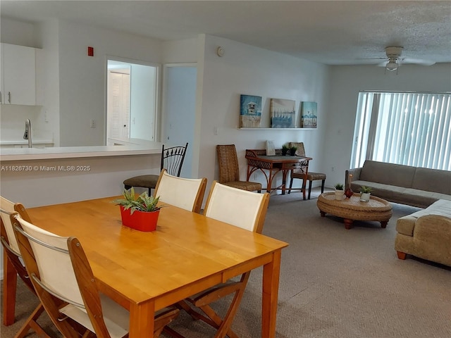 2640 S University Dr Unit 125, Davie, FL 33328 - dining space featuring a ceiling fan and carpet