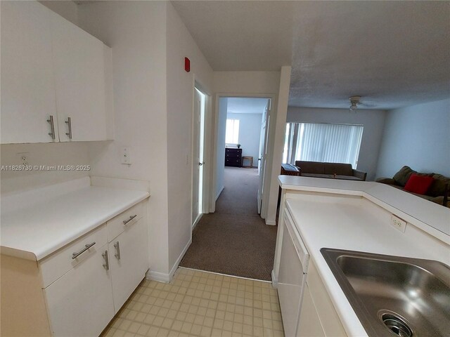 2640 S University Dr Unit 125, Davie, FL 33328 - kitchen featuring white cabinetry, healthy amount of natural light, and light countertops