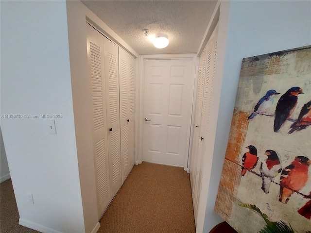 2640 S University Dr Unit 125, Davie, FL 33328 - hallway with carpet and a textured ceiling
