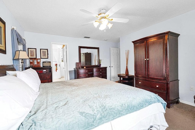 14783 SW 143rd Ter, Miami, FL 33196 - carpeted bedroom with a textured ceiling and ceiling fan