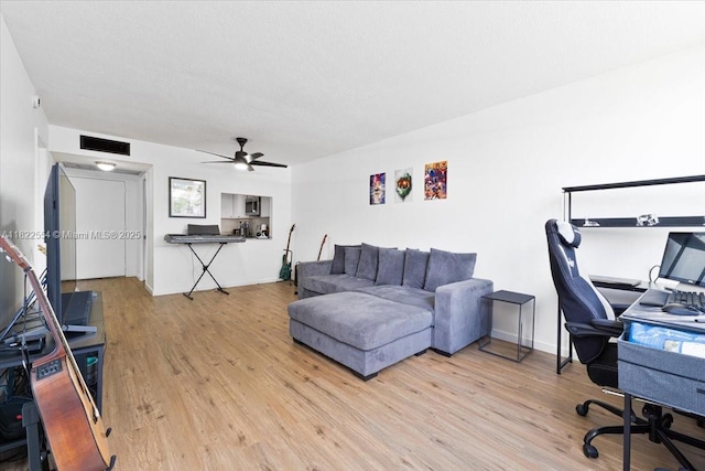 9481 Evergreen Pl Unit 206, Davie, FL 33324 - home office featuring light wood finished floors and ceiling fan