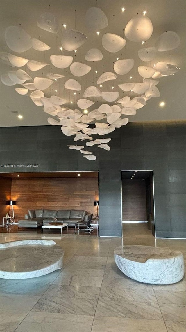 68 SE 6th St Unit 2804, Miami, FL 33131 - building lobby featuring a towering ceiling