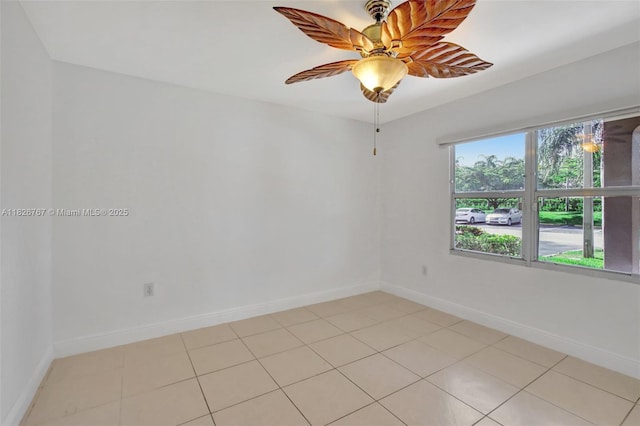 13800 SW 5th Ct Unit 101M, Pembroke Pines, FL 33027 - empty room featuring a ceiling fan and light tile patterned floors