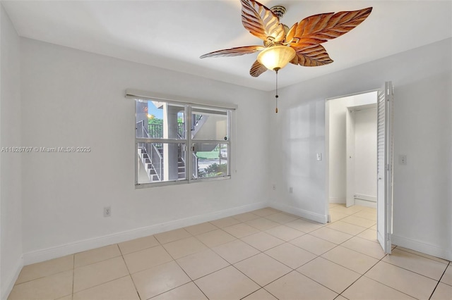 13800 SW 5th Ct Unit 101M, Pembroke Pines, FL 33027 - unfurnished room featuring a ceiling fan and light tile patterned floors