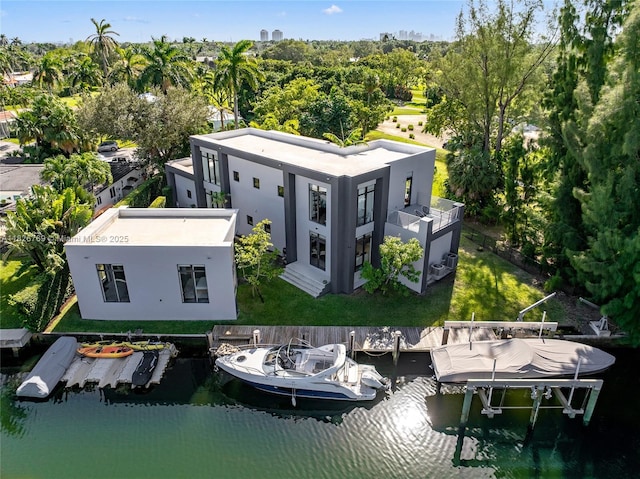 1009 NE 104th St, Miami Shores, FL 33138 - aerial view of property and surrounding area with a large body of water
