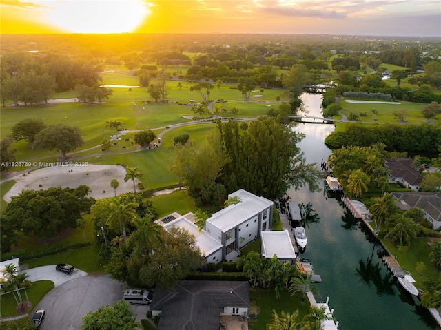 1009 NE 104th St, Miami Shores, FL 33138 - aerial view of residential area featuring a large body of water and a local golf course