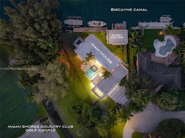 1009 NE 104th St, Miami Shores, FL 33138 - aerial view at twilight
