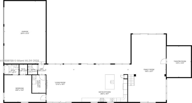 1009 NE 104th St, Miami Shores, FL 33138 - view of property floor plan