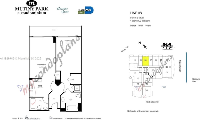 2889 Mcfarlane Rd Unit 1908, Miami, FL 33133 - view of home floor plan