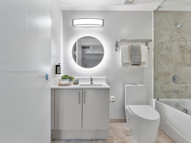 2889 Mcfarlane Rd Unit 1908, Miami, FL 33133 - full bath featuring vanity and shower / bathtub combination