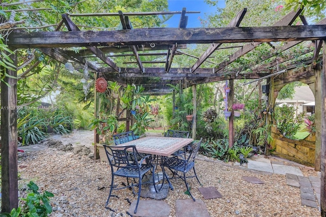 10030 SW 8th St, Pembroke Pines, FL 33025 - view of patio featuring a pergola and outdoor dining space