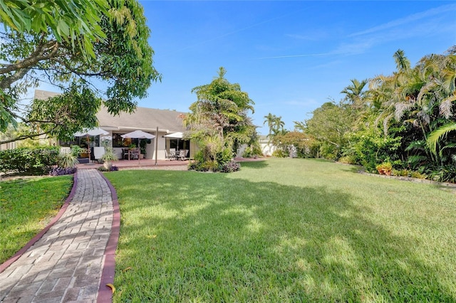 10030 SW 8th St, Pembroke Pines, FL 33025 - view of green lawn with a patio