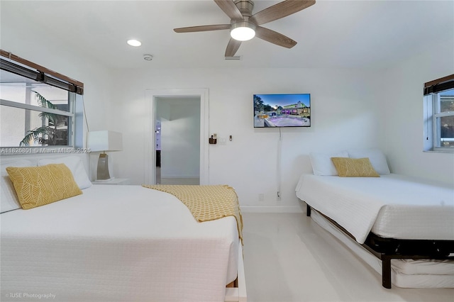 12220 Tara Dr, Plantation, FL 33325 - bedroom with ceiling fan and recessed lighting