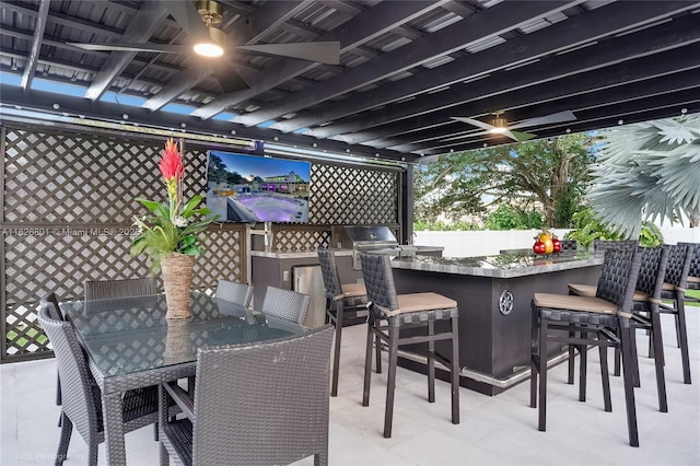 12220 Tara Dr, Plantation, FL 33325 - view of patio / terrace with an outdoor kitchen