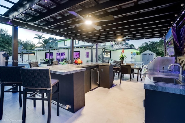 12220 Tara Dr, Plantation, FL 33325 - view of patio with a storage shed
