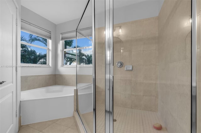 6425 SW 164th Ave, Miami, FL 33193 - full bath featuring a stall shower, a garden tub, and tile patterned floors