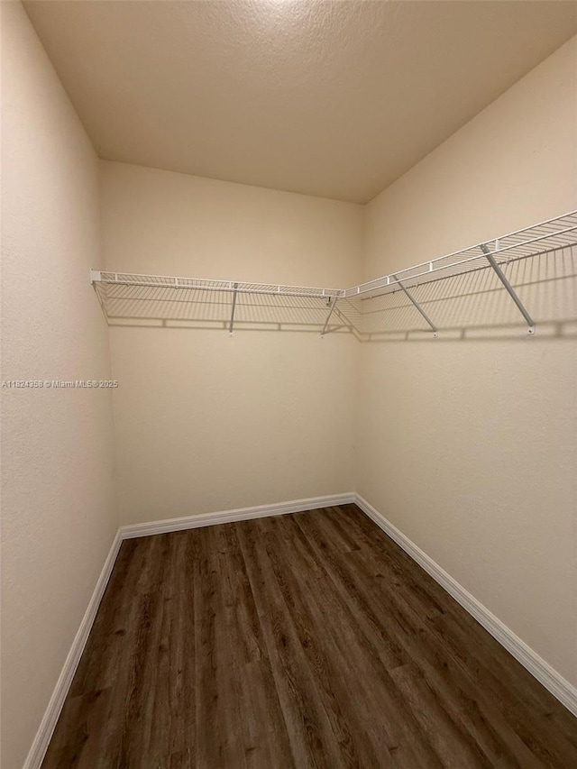 5029 N Dogwood Cir, La Belle, FL 33935 - walk in closet featuring dark wood-type flooring