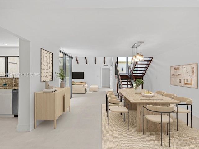 8075 SW 86th Ter, Miami, FL 33143 - dining area featuring stairway and plenty of natural light