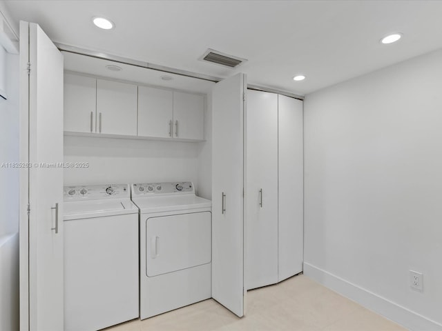 8075 SW 86th Ter, Miami, FL 33143 - washroom featuring washing machine and clothes dryer and recessed lighting