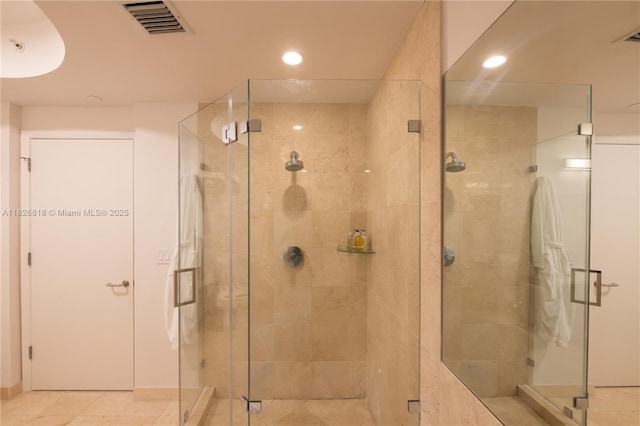 3131 NE 188th St Unit 2-605, Aventura, FL 33180 - bathroom with a stall shower and recessed lighting
